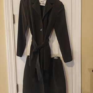 intage Elysèhart Suit Olive Wrap Jacket Skirt Set Sz 10/M
